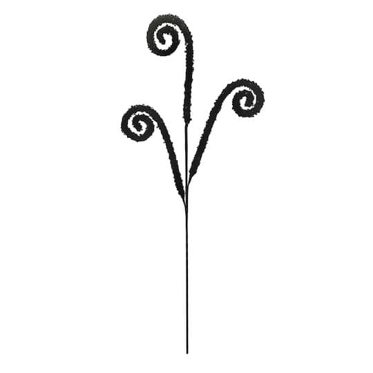 29" Black Sequin Swirls Stem by Ashland®
